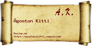 Ágoston Kitti névjegykártya