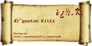 Ágoston Kitti névjegykártya